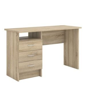 Lilly Desk 3 Drawers in Oak FSC Mix 70 % NC-COC-060652 - Desk - Home Store UK