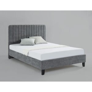 Livingood Fabric Double Bed Grey - Clearance - Home Store UK