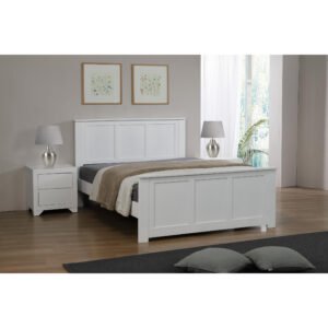 Mallow Double Bed White - Clearance - Home Store UK