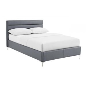 Idaho PU Double Bed Grey - Clearance - Home Store UK