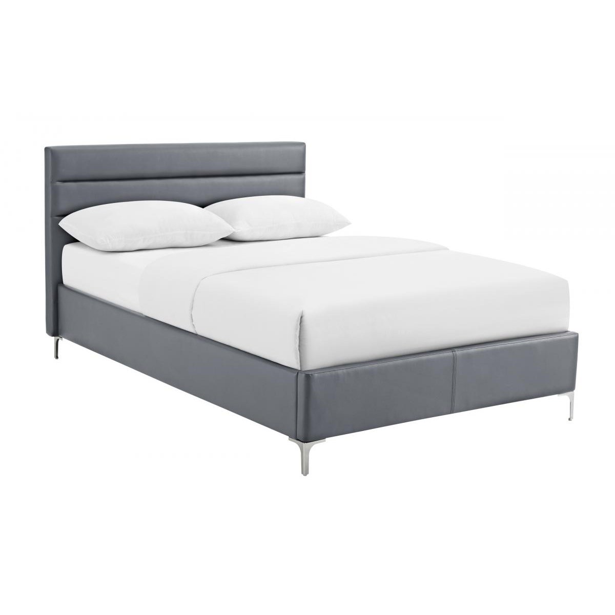Idaho PU Double Bed Grey - Clearance - Home Store UK Idaho PU Double Bed Grey - Clearance - Home Store UK