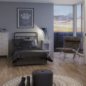 Newton 1 Drawer Nightstand Off White