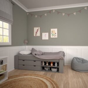 Perry For Kids Single Bed Incl. Under Bed Drawers in Folkstone Grey - Kids Room - Home Store UK