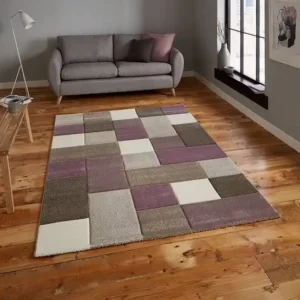 Brooklyn 646 Beige/Purple - Rugs - Home Store UK