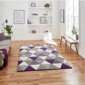 Brooklyn BRK15 (24369) Grey/Purple - Rugs - Home Store UK