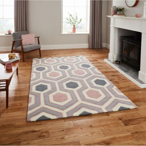 Hong Kong 3661 Grey/Rose - Rugs - Home Store UK Hong Kong 3661 Grey/Rose - Rugs - Home Store UK