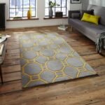Hong Kong 4338 Grey/Yellow - Rugs - Home Store UK