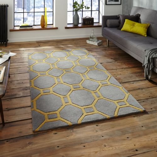 Hong Kong 4338 Grey/Yellow - Rugs - Home Store UK Hong Kong 4338 Grey/Yellow - Rugs - Home Store UK