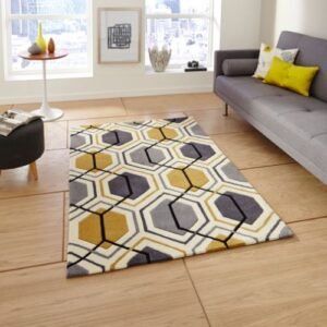 Hong Kong 7526 Grey/Yellow - Rugs - Home Store UK