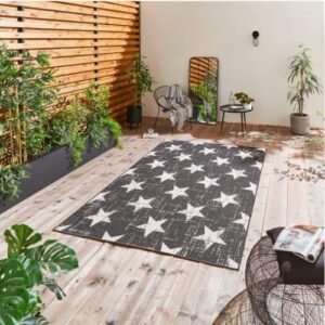 Santa Monica 48648 Black/White - Rugs - Home Store UK