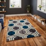 Hong Kong 7526 Grey/Navy - Rugs - Home Store UK