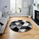Royal Nomadic 7611 Black/White Circle - Rugs - Home Store UK