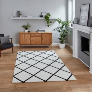 Brooklyn BRK35 (24371) Cream/Black - Rugs - Home Store UK