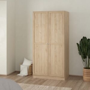 Collection Wardrobe with 2 Frame Doors in Jackson Hickory.