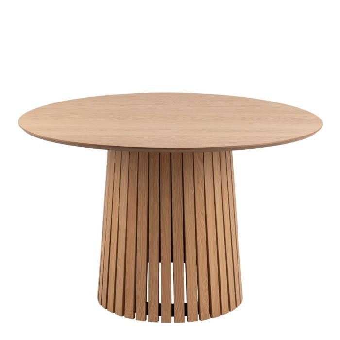 Cristian Round Dining Table in Oak. - Front Side - Dining Tables - Home Store UK.