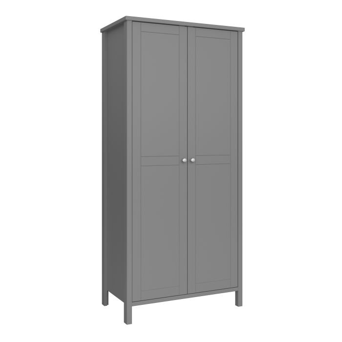 Nordic 2 Door Wardrobe Grey - Left Side - Wardrobes - Home Store UK