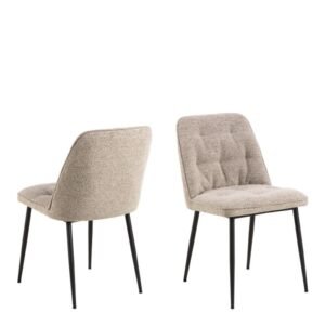 Belle Dining Chair in Monza Beige Set of 2.
