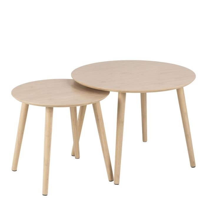 Riviera Coffee Table Set in Bamboo.- Left Side - Coffee Tables - Home Store UK.