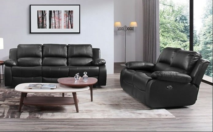 VALENCIA 3+2 RECLINER LEATHER AIRE SOFA 2